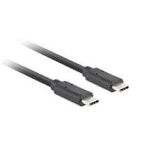 Lanberg USB-C M/M 3.1 GEN 2 kabel 0,5 m 10GB/S PD100W črn