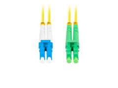 Lanberg optični povezovalni kabel SM LC/APC-LC/UPC duplex 2m LSZH G657A1 premer 3mm, rumena barva
