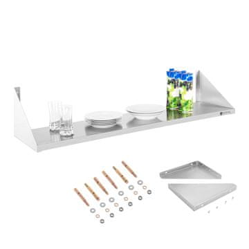 Royal Catering Enkelte stålhylde i rustfritt stål, 120 cm