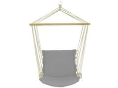 GARDEN LINE Siva viseča mreža/gugalnica - brazilski viseči stol 60x120x130 cm 