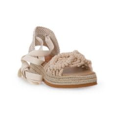 Frau Sandali bež 38 EU Fancy Macrame Natural