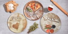 Napoli pizza krožnik, 6 kosov, srce, 33 cm