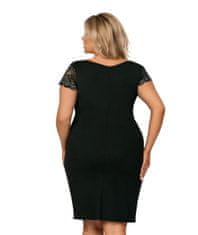 Amiatex Ženska spalna srajčka Tess black plus, črna, 4XL