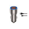 XO Polnilec za avto CC52 QC 36W 2xUSB + microUSB kabel