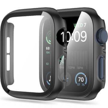 Tech-protect Defense 360 ovitek z zaščitnim steklom za Apple Watch 4/5/6/SE 44mm, črna