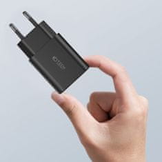 Tech-protect 2-port polnilnik USB / USB-C 30W QC, črna