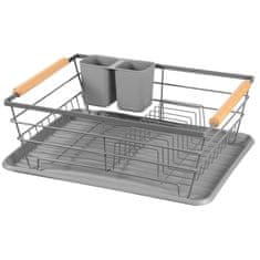 BRUNBESTE Odcejalnik za posodo 43x32x14 cm BB-2346 siv