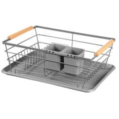 BRUNBESTE Odcejalnik za posodo 43x32x14 cm BB-2346 siv