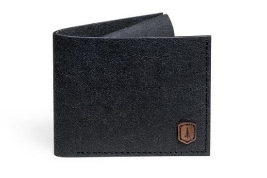 BeWooden Čierna peňaženka z pratelného papiera Nox Washpaper Wallet šedá-melange