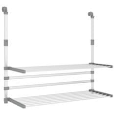 Vidaxl Sušilnik perila za balkon 89x25x(60-95) cm aluminij