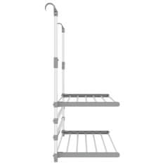 Vidaxl Sušilnik perila za balkon 89x25x(60-95) cm aluminij