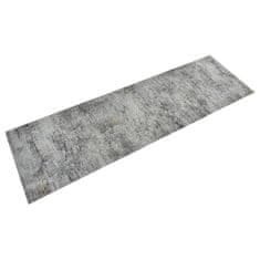 Vidaxl Kuhinjska preproga pralna beton 60x180 cm žamet