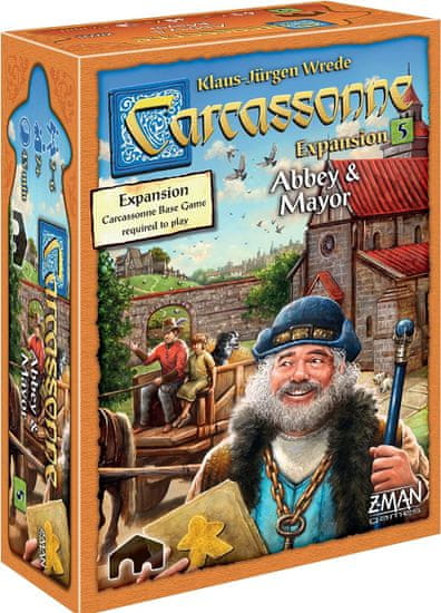Z-Man Games družabna igra Carcassonne, razširitev #5 Abbey & Mayor angleška izdaja
