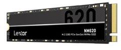 Lexar SSD NM620 PCle Gen3 M.2 NVMe - 512 GB (branje/pisanje: 3500/2400 MB/s)