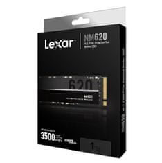 Lexar Lexarjev SSD NM620 PCle Gen3 M.2 NVMe - 1 TB (branje/pisanje: 3500/3000 MB/s)