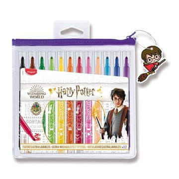 Maped Otroški markerji Color'Peps Harry Potter - 12 barv, etui z zadrgo