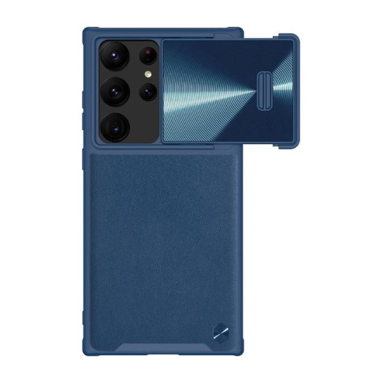 Nillkin CamShield usnjen ovitek za Samsung Galaxy S23 Ultra (modri)