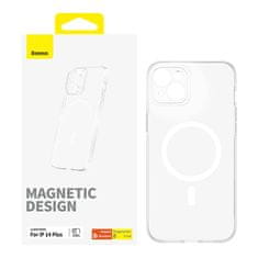 BASEUS magnetni ovitek za telefon ip14 plus serije os-lucent (prozoren)