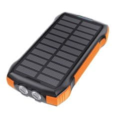 Choetech b567 solarni powerbank z induktivnim polnjenjem 3x usb 20000mah 20w / qc 18w / qi 10w (črna in oranžna)