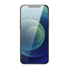 BASEUS kaljeno steklo s filtrom za zasebnost 0,3 mm za iphone 12/12 pro