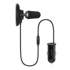 BASEUS CW01 magnetni nosilec za rešetko v avtomobilu s polnilnikom USB, 15 W + 25 W (črn)