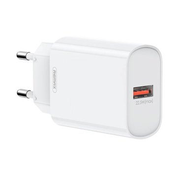 REMAX omrežni polnilec, rp-u72, usb, 22,5 W (bel)