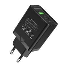 Vention EU USB-A (18W) USB-C (20W) omrežni polnilec FBBB0-EU 2,4A PD3.0 (črn)