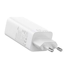 Vention GaN 2xUSB-C+ USB-A omrežni polnilec FAAW0-EU 2,4A PD 65W/30W/30W bela