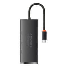 BASEUS HUB adapter 4-portni USB-C Baseus OS-Lite 25cm (črn)