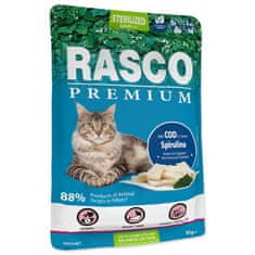 RASCO PREMIUM Kapsička Cat Pouch Sterilized, Cod, Spirulina 85 g