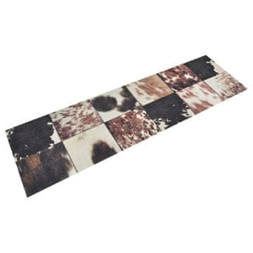 Vidaxl vidaXL Kuhinjska preproga, vzorec kravje kože, 45x150 cm, žamet