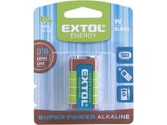 Extol Energy Alkalne baterije, 1ks, 9V (6LR61)