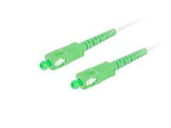 Lanberg optični povezovalni kabel SM SC/APC-SC/APC simplex 20m LSZH G657B3 premer 3mm, barva bela
