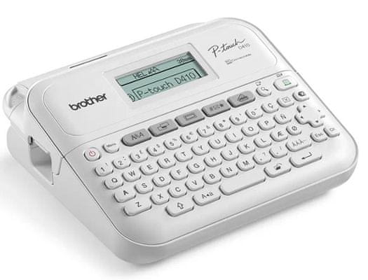  Brother PT D410 tiskalnik nalepk, beli 