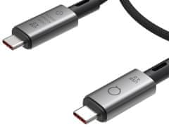 Linq USB-C v USB-C kabel, M/M, USB 4, 40Gbps, 8K 60Hz, 1 m, pleten