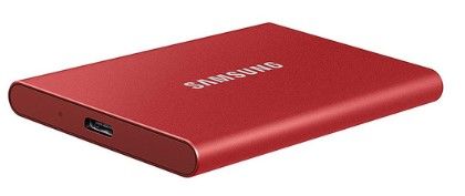  Samsung T7 zunanji SSD disk, 2 TB, Type-C USB 3.2 Gen2 V-NAND UASP, rdeč 