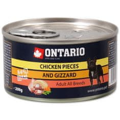Ontario Konzerva kuřecí kousky a žaludky 200 g