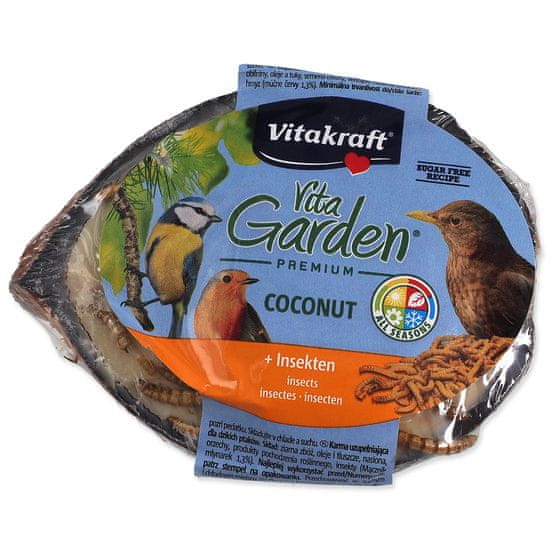 Vitakraft Kokos VITAKRAFT Vita Garden 1/2 plněný moučnými červy 1 ks
