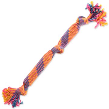 Dog Fantasy Přetahovadlo DOG FANTASY barevné se zvukem vzor č.2 - 3 knoty 53 cm