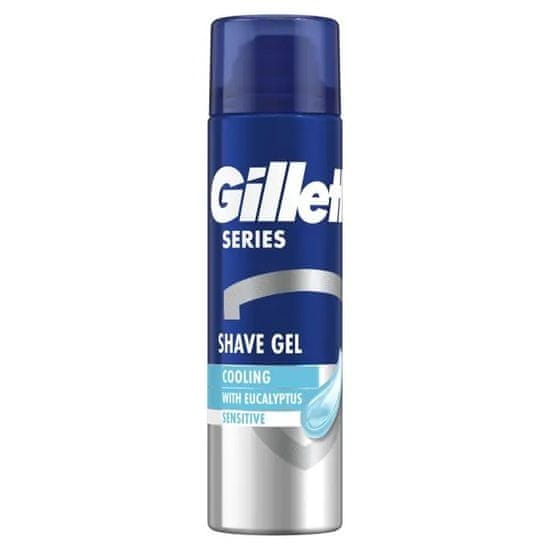 Gillette Hladilni gel za britje Series Sensitiv e Eucalyptus (Cooling Shave Gel) 200 ml