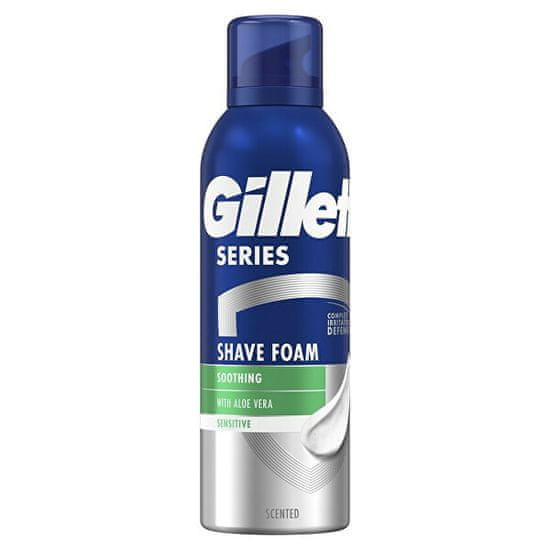 Gillette Pomirjujoča pena za britje Series Sensitiv e Aloe Vera (Soothing Shave Foam) 200 ml