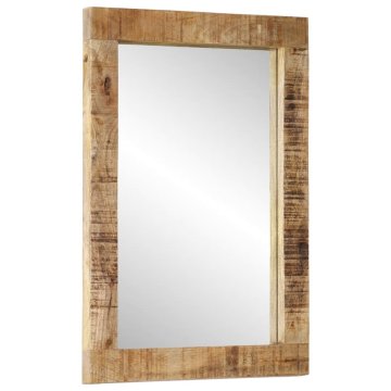 Vidaxl Ogledalo 70x50 cm trden mangov les in steklo