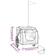 Vidaxl Kolesarska prikolica za hišne ljubljenčke črna