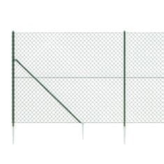 Greatstore Žična ograja s konicami za postavitev zelena 2x10 m