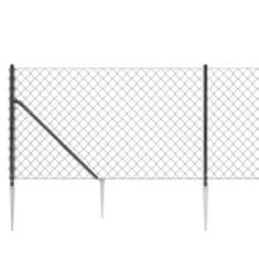Greatstore Žična ograja s konicami za postavitev antracit 1x10 m