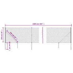 Greatstore Žična ograja s konicami za postavitev antracit 1x10 m