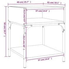 Vidaxl Nočna mizica 2 kosa črna 40x41x50 cm inženirski les