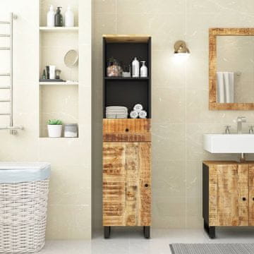 Vidaxl vidaXL Kopalniška omarica 38x33x160 cm masiven mangov les