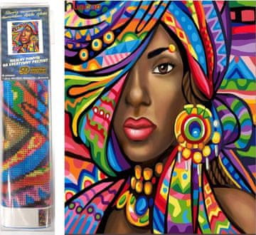 Norimpex Diamantna slika Afriška ženska 30x40cm