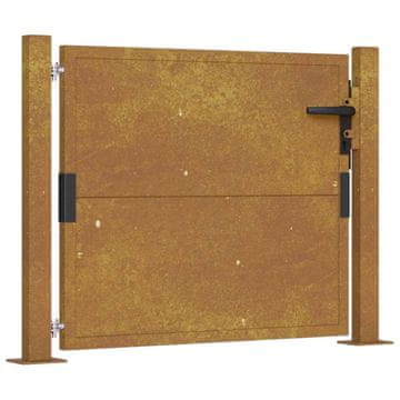 Vidaxl Vrtna vrata 100x100 cm kortensko jeklo